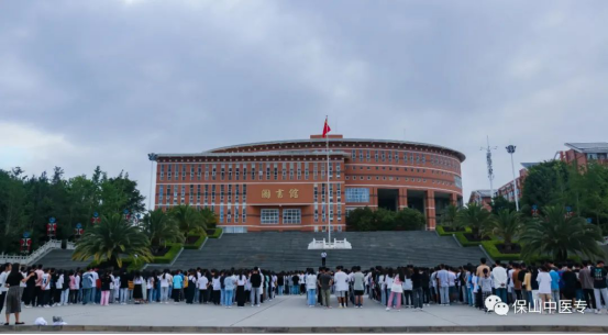 保山中医专开展第四期国旗下的党史学习教育活动